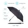 Totes 60" Titan Vented RPET Umbrella Black
