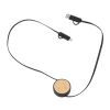 FSC® 100% Bamboo Retractable 5-in-1 Charging Cable Black | No Imprint | not available