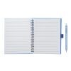 5.5” x  7” FSC Recycled Spiral Notebook w/ RPET Pe Blue | No Imprint | not available | not available