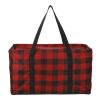 Buffalo Plaid Utility Tote Red-Black | No Imprint | not available | not available