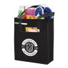 Printed Chevron Non-Woven Shopper Tote Black | No Imprint | not available | not available