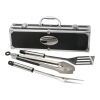 3 Piece BBQ set in Aluminum Case Standard | Black | No Imprint | not available