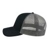 Cap America Trucker Mesh Back Cap Black-Charcoal | Embroidery | - Left Front Panel | 2.75 Inches × 2.00 Inches