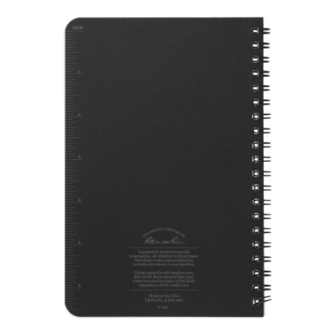 4.6” x 7” Rite in the Rain Side Spiral Notebook Black | No Imprint | not available | not available