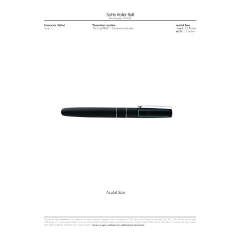SoHo Roller Ball Standard | Black | No Imprint | not available | not available