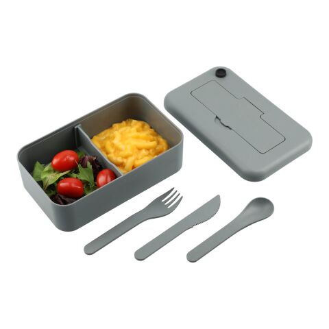 Bamboo Fiber Lunch Box with Utensil Pocket Gray | No Imprint | not available | not available