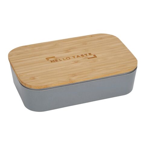 Bamboo Fiber Lunch Box with Cutting Board Lid Standard | Gray | No Imprint | not available | not available