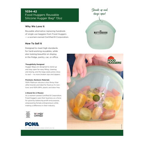 Food Huggers Hugger Bag® 13oz Light Green