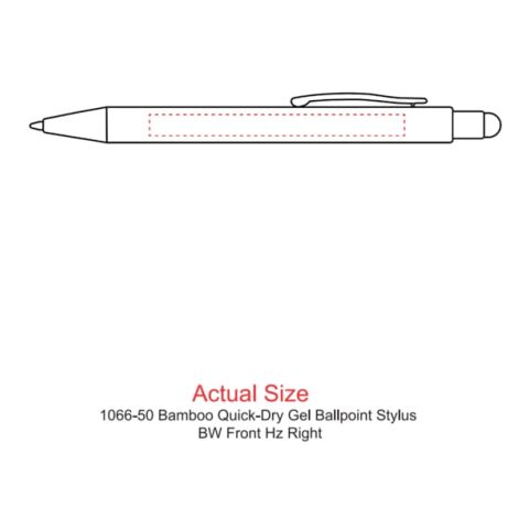 Bamboo Quick-Dry Gel Ballpoint Stylus Standard | Natural | No Imprint | not available | not available