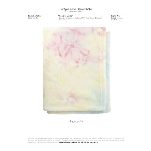 Tie Dye Flannel Fleece Blanket Red | No Imprint | not available | not available