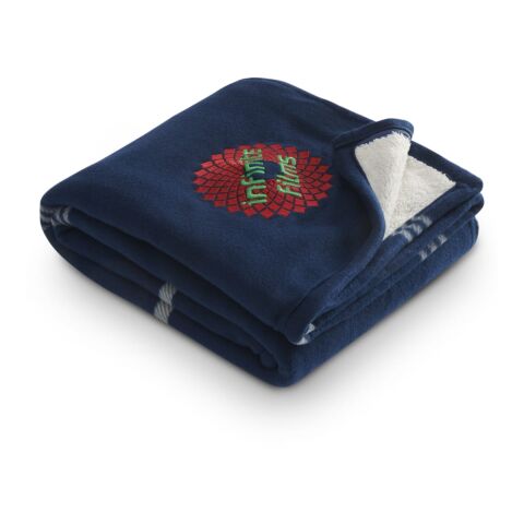Plaid Fleece Sherpa Blanket Blue | No Imprint | not available | not available