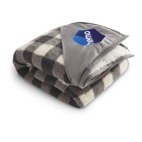Field &amp; Co.® Double Sided Plaid Sherpa Blanket White-Grey Storm | No Imprint | not available | not available