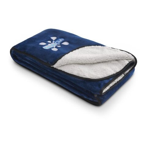 Oversized Wearable WFH Cozy Fleece Sherpa Blanket Navy