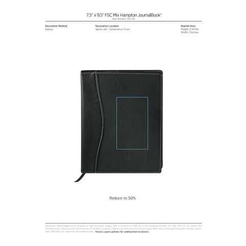 7.5&quot; x 9.5&quot; Hampton JournalBook® Navy | No Imprint | not available | not available