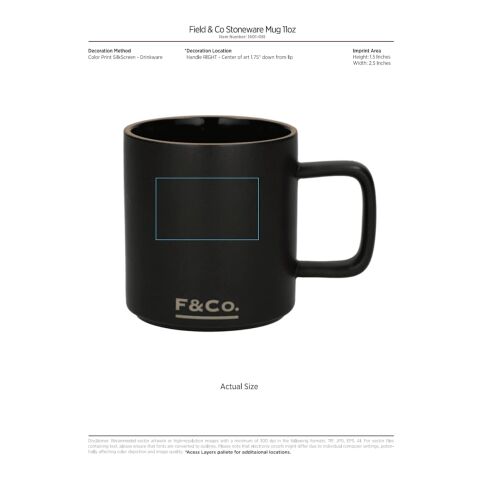 Field &amp; Co Stoneware Mug 12oz Gray | No Imprint | not available | not available