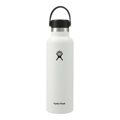 Hydro Flask® Standard Mouth With Flex Cap 21oz Standard | White | Laser Engraving | Centered on tumbler opposite Hydro Flask, - Center of Art 6&quot; up from bottom | 1.75 Inches × 1.00 Inches