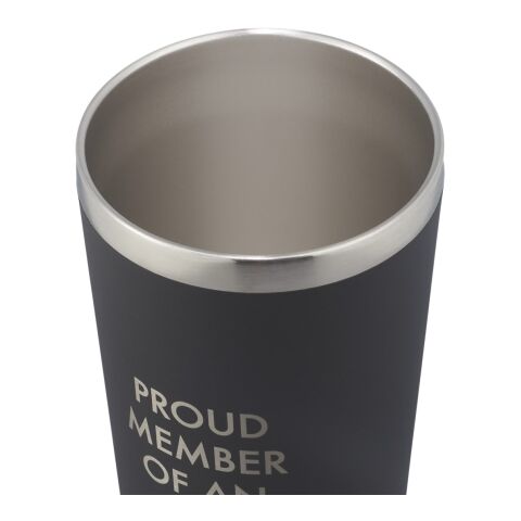 Hydro Flask® All Around™ Tumbler 20oz Standard | Black | Laser Engraving | Centered on tumbler opposite Hydro Flask, - Center of art 3.05&quot; up from bottom | 1.75 Inches × 4.00 Inches