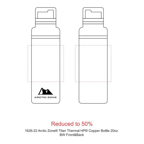 Arctic Zone® Titan Thermal HP® Copper Bottle 20oz Standard | Black | No Imprint | not available | not available