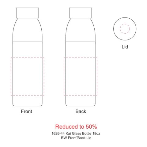 Kai Glass Bottle 18oz Standard | Black | No Imprint | not available | not available