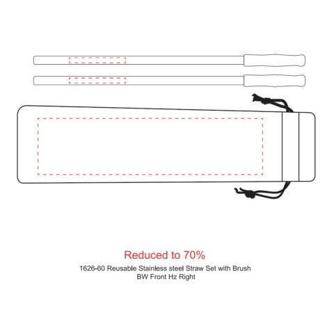 Reusable Stainless steel Straw Set with Brush Standard | Silver | No Imprint | not available | not available