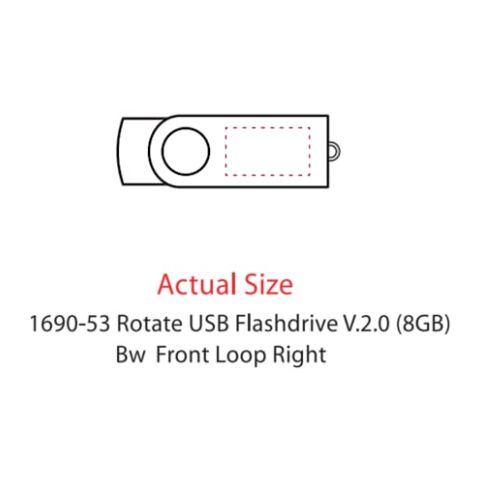 Rotate Flash Drive 8GB Standard | Lapis Blue | No Imprint | not available | not available