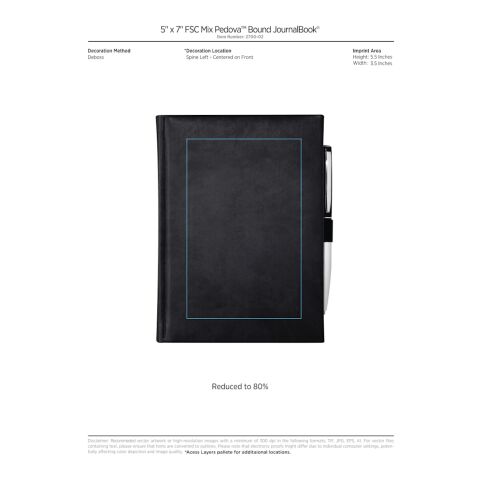 5&quot; x 7&quot; Pedova™ Bound JournalBook® Navy | No Imprint | not available | not available