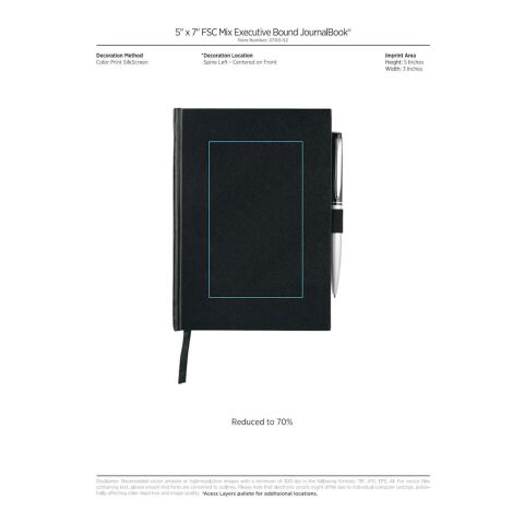5&quot; x 7&quot; Executive Bound JournalBook® Black | No Imprint | not available | not available