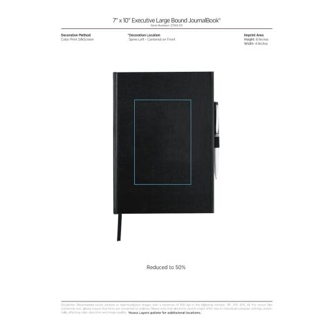 7&quot; x 10&quot; Executive Large Bound JournalBook® Black | No Imprint | not available | not available
