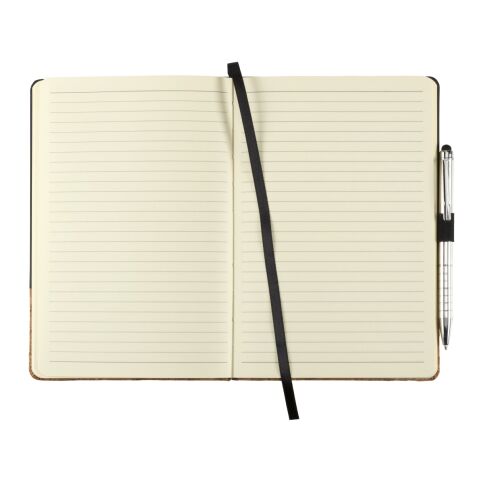 5.5" x 8.5" Lucca Cork Hard Bound JournalBook® Black | No Imprint | not available | not available