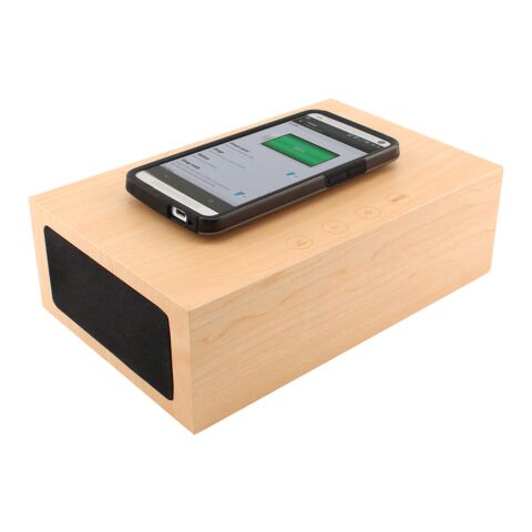 BlueSequoia Alarm Clock With Qi Charging Station And Wireless Speaker Brown | No Imprint | not available | not available