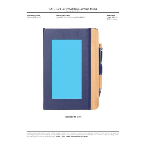 5.5” x 8.5” FSC® Recycled Kia Bamboo Journal Orange | No Imprint | not available | not available