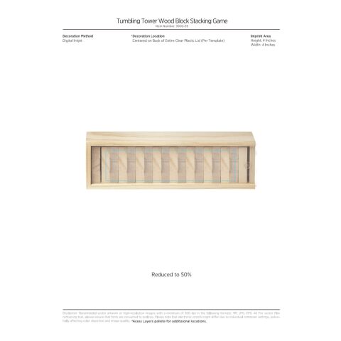 Tumbling Tower Wood Block Stacking Game Wood | No Imprint | not available | not available