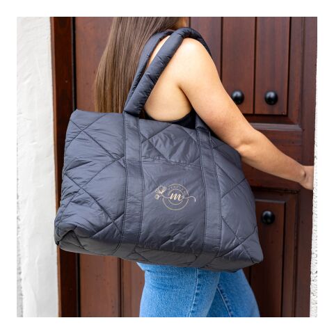 Luxe Quilted Puffer Tote Bag Black | No Imprint | not available | not available