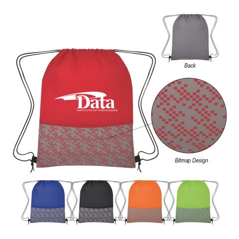 Bitmap Drawstring Backpack Red