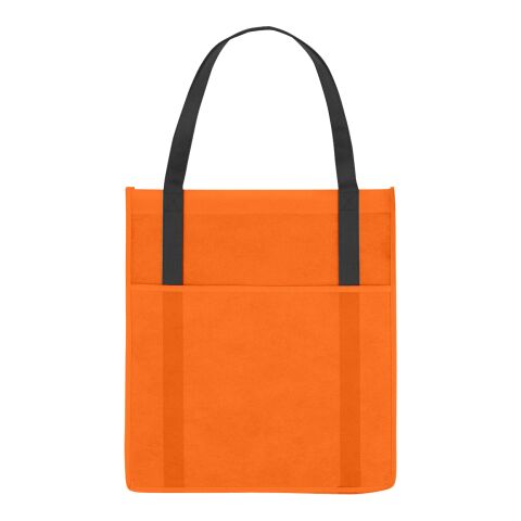 Non-Woven Shopper&#039;s Pocket Tote Bag Orange | No Imprint | not available | not available
