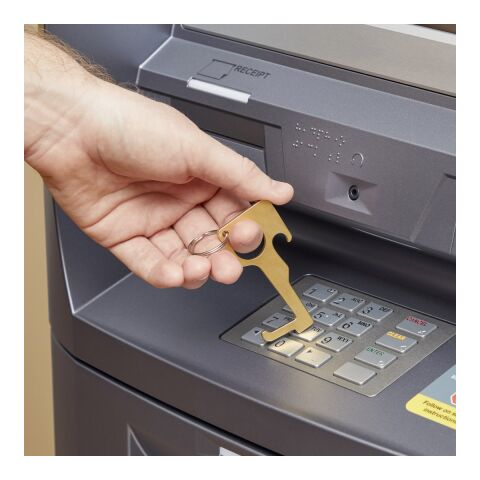 No Contact Keychain - Brass Standard | Brass | No Imprint | not available | not available