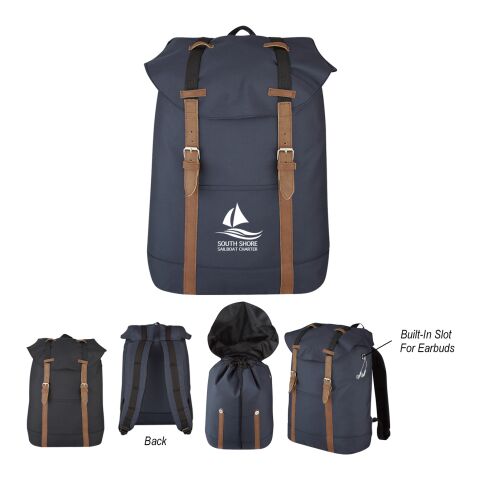 Flap Drawstring Backpack Black | No Imprint | not available | not available