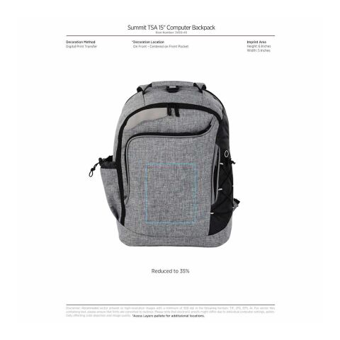 Summit TSA 15&quot; Computer Backpack Standard | Graphite | No Imprint | not available | not available