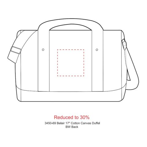 Belair 17" Cotton Canvas Duffel Gray | No Imprint | not available | not available