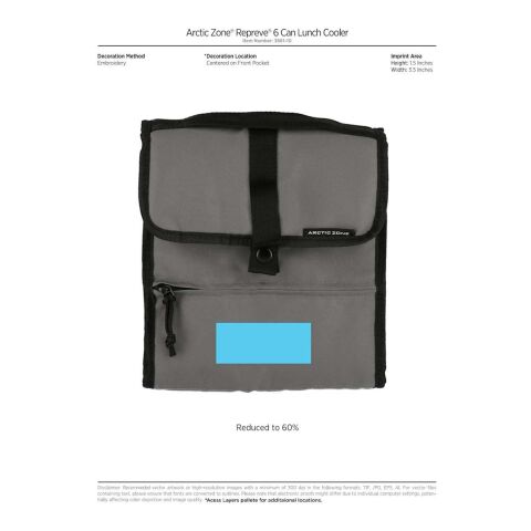Arctic Zone® Repreve® 6 Can Lunch Cooler Gray | No Imprint | not available | not available