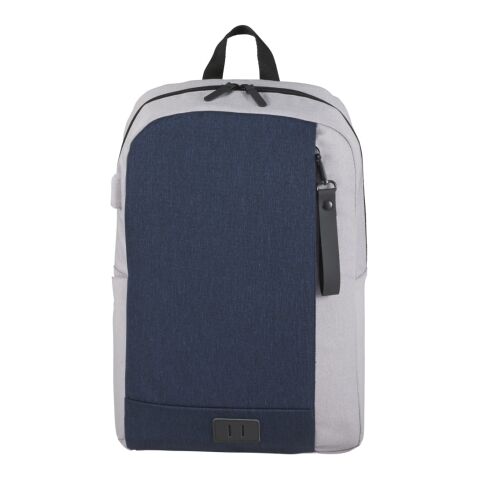 NBN Whitby Slim 15&quot; Computer Backpack w/ USB Port Navy Blue-Gray | No Imprint | not available | not available