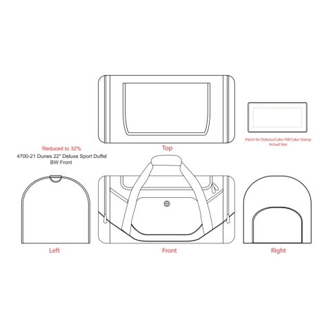 Dunes 21" Deluxe Sport Duffel Bag Standard | Navy | No Imprint | not available | not available