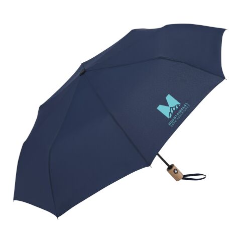 42&quot; Recycled Folding Auto Open Umbrella Navy-White | No Imprint | not available | not available