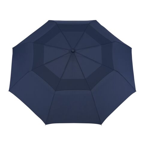 46&quot; Recycled Auto Open Umbrella Navy-White | 1-color Digital Print | Panel 3, - Centered 1&quot; up from bottom of panel | 8.00 Inches × 5.00 Inches