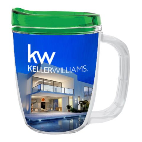 12 Oz. Tritan™ Coffee Mug With Lid  Translucent Clear | No Imprint