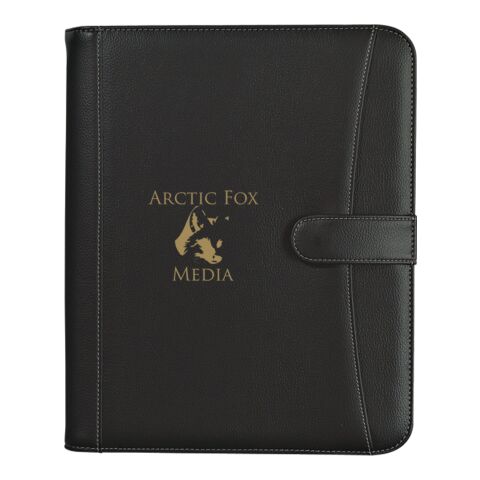 Pebble Grain Zippered Portfolio With Calculator Black | No Imprint | not available | not available