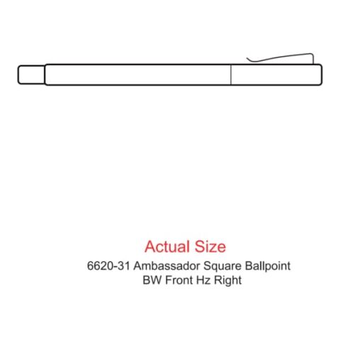 Ambassador Square Ballpoint Red | No Imprint | not available | not available