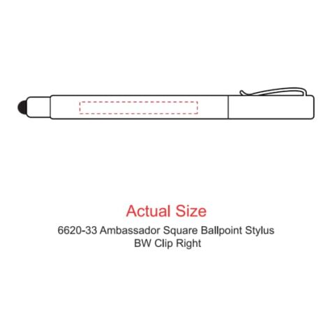 Ambassador Square Ballpoint Stylus Orange | No Imprint | not available | not available