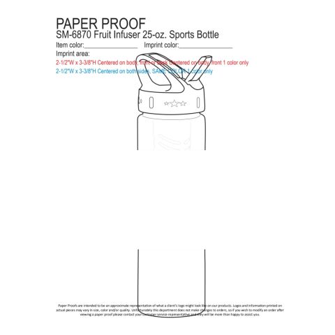 Fruit Infuser 25oz Sports Bottle Clear | No Imprint | not available | not available