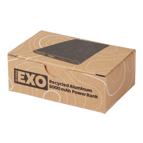 UL Listed Exo Recycled Aluminum 5000 mAh Power Ban Black
